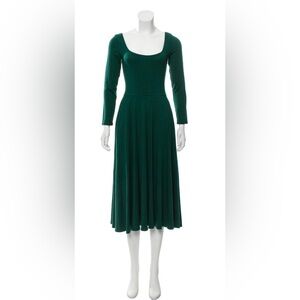 Reformation Lilian Dress in Emerald Green XS